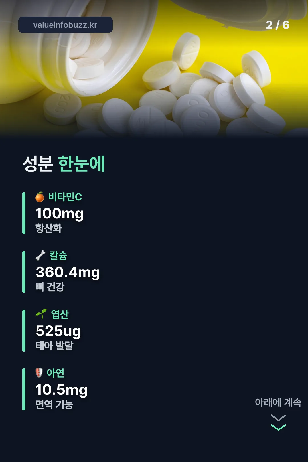 성분 한눈에 보기