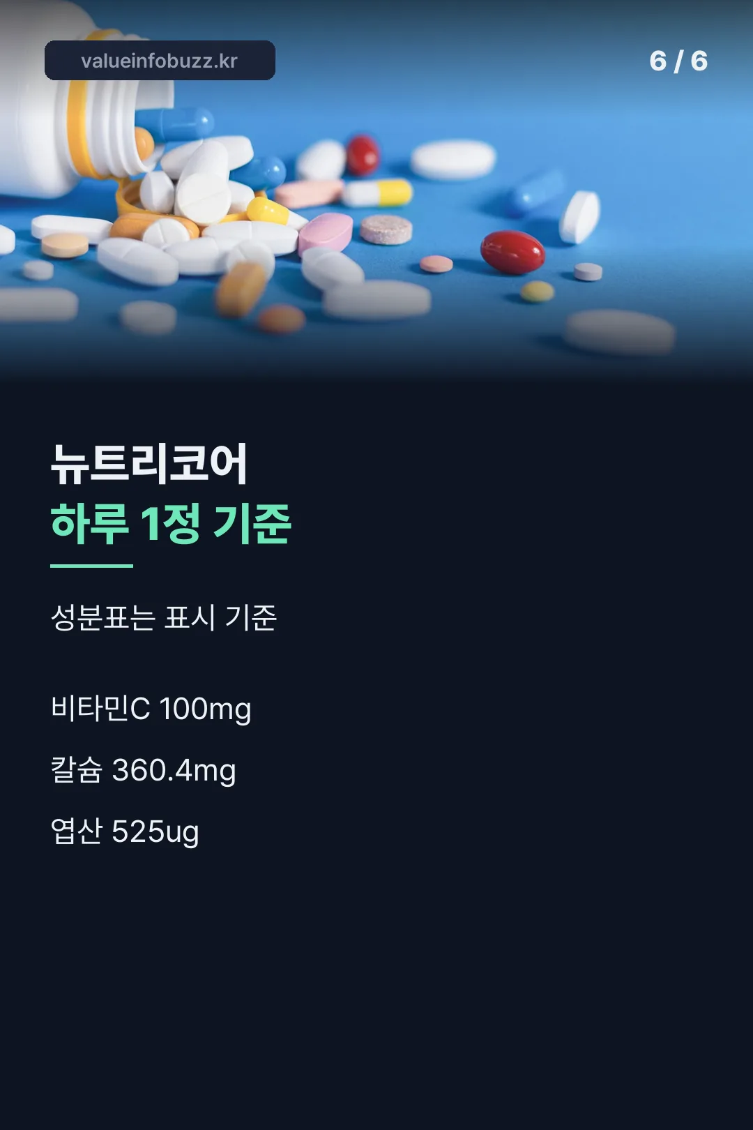 하루 1정 기준 정리