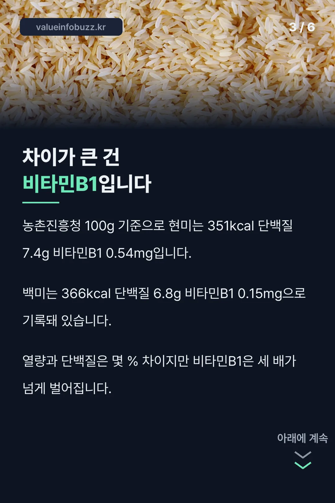 성분 100g 비교