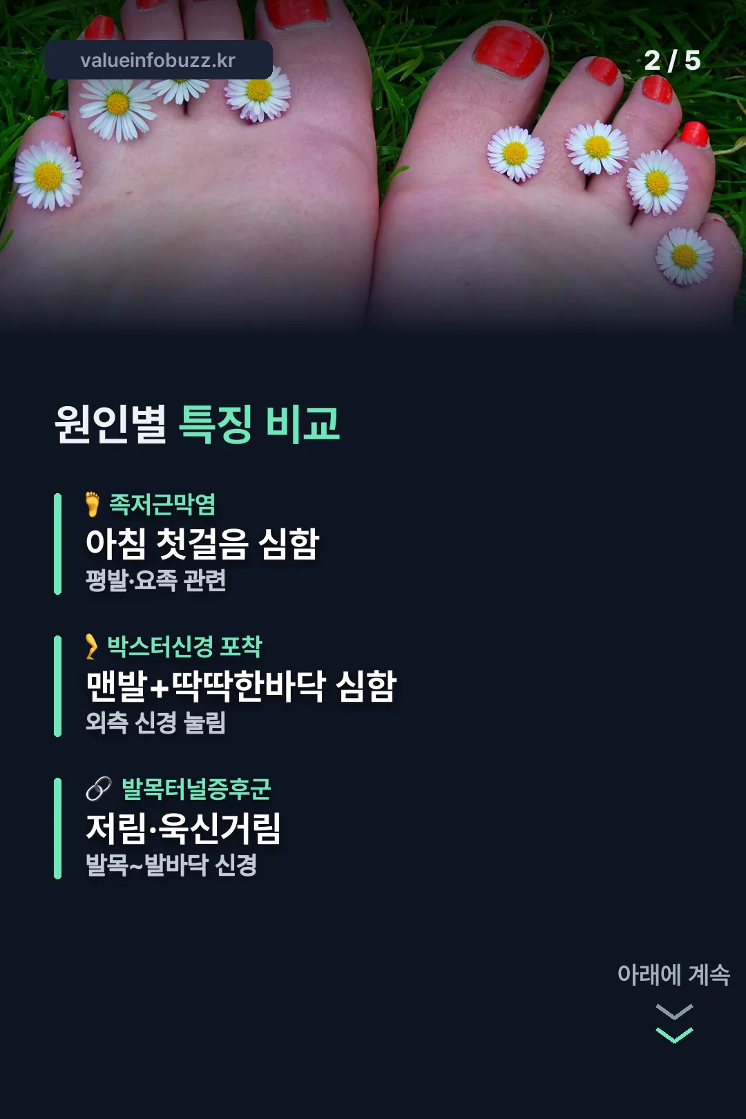 원인별 특징 비교
