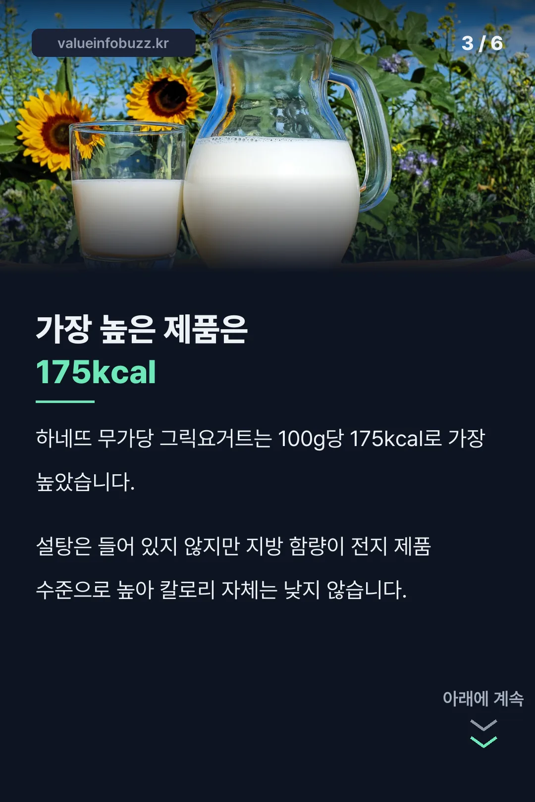 가장 높은 제품 175kcal